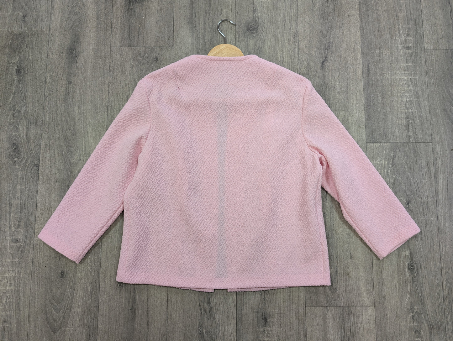 1960s St Michael pink crimplene skirt suit - M/12/14