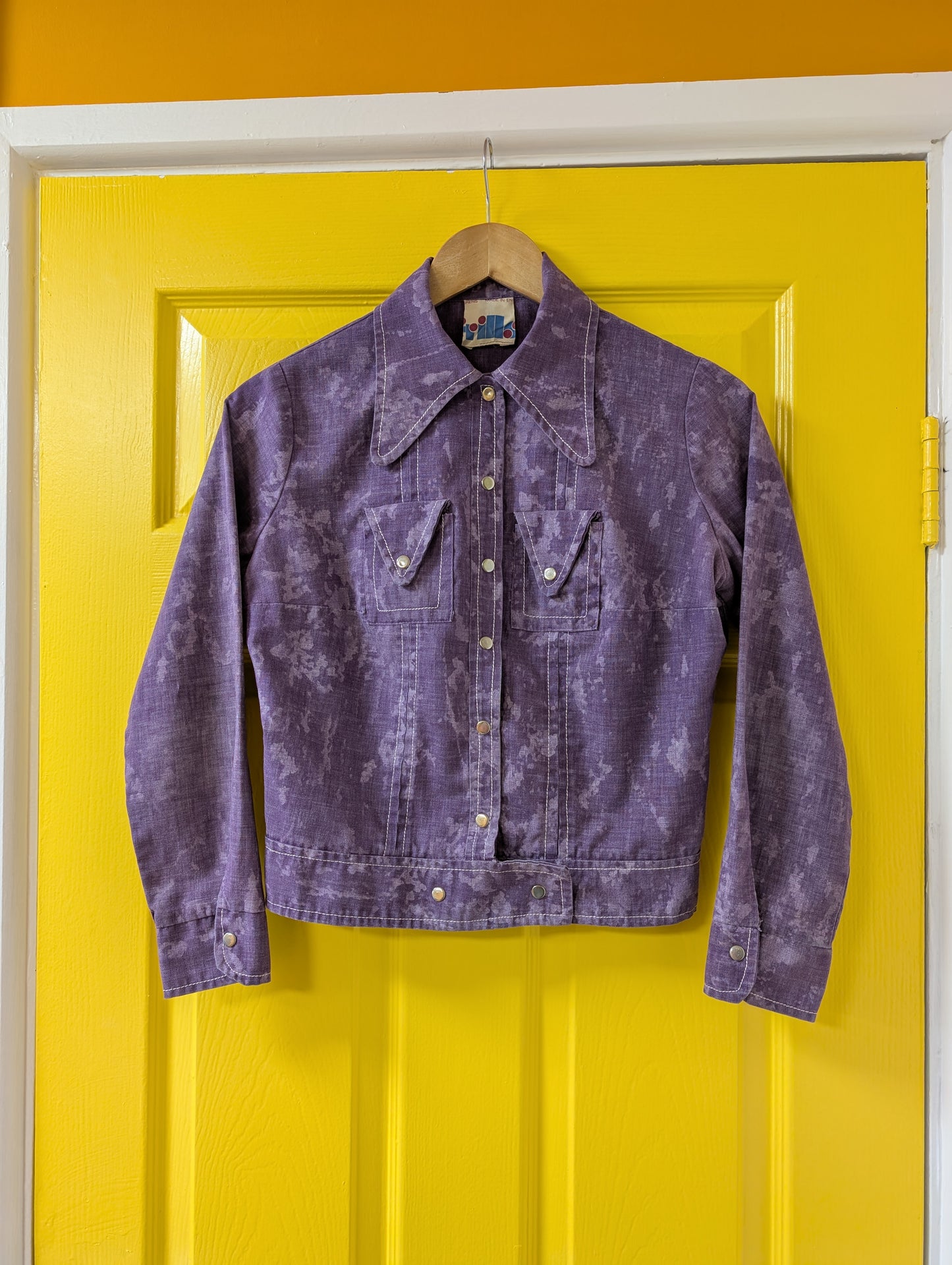 1970s Frills purple jacket - XS/S/6/8