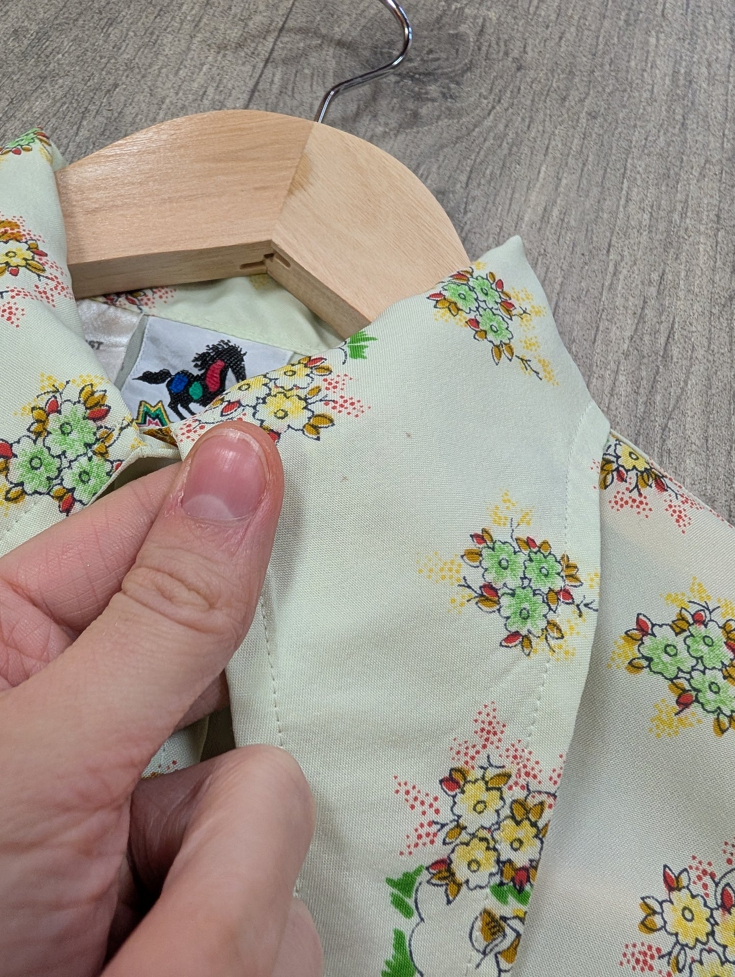 1970s floral shirt - XS/6/8