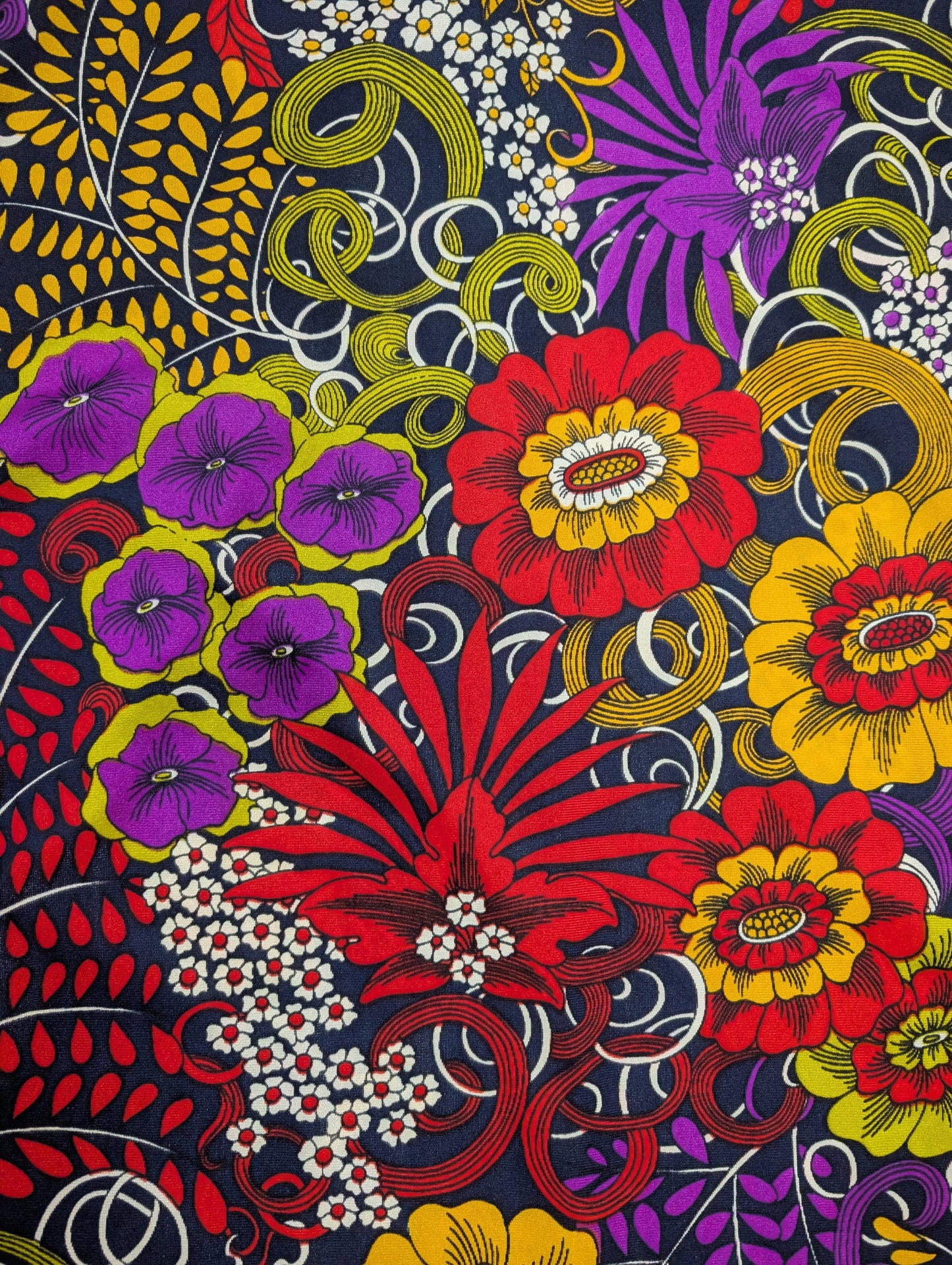 60s/70s psychedelic maxi dress - M/12/14