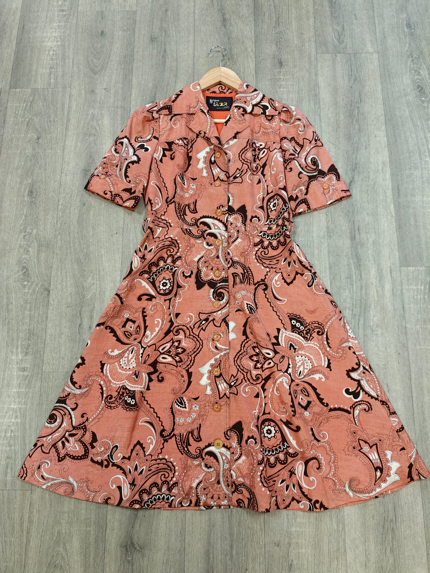 1970s paisley print shirt dress - S/10