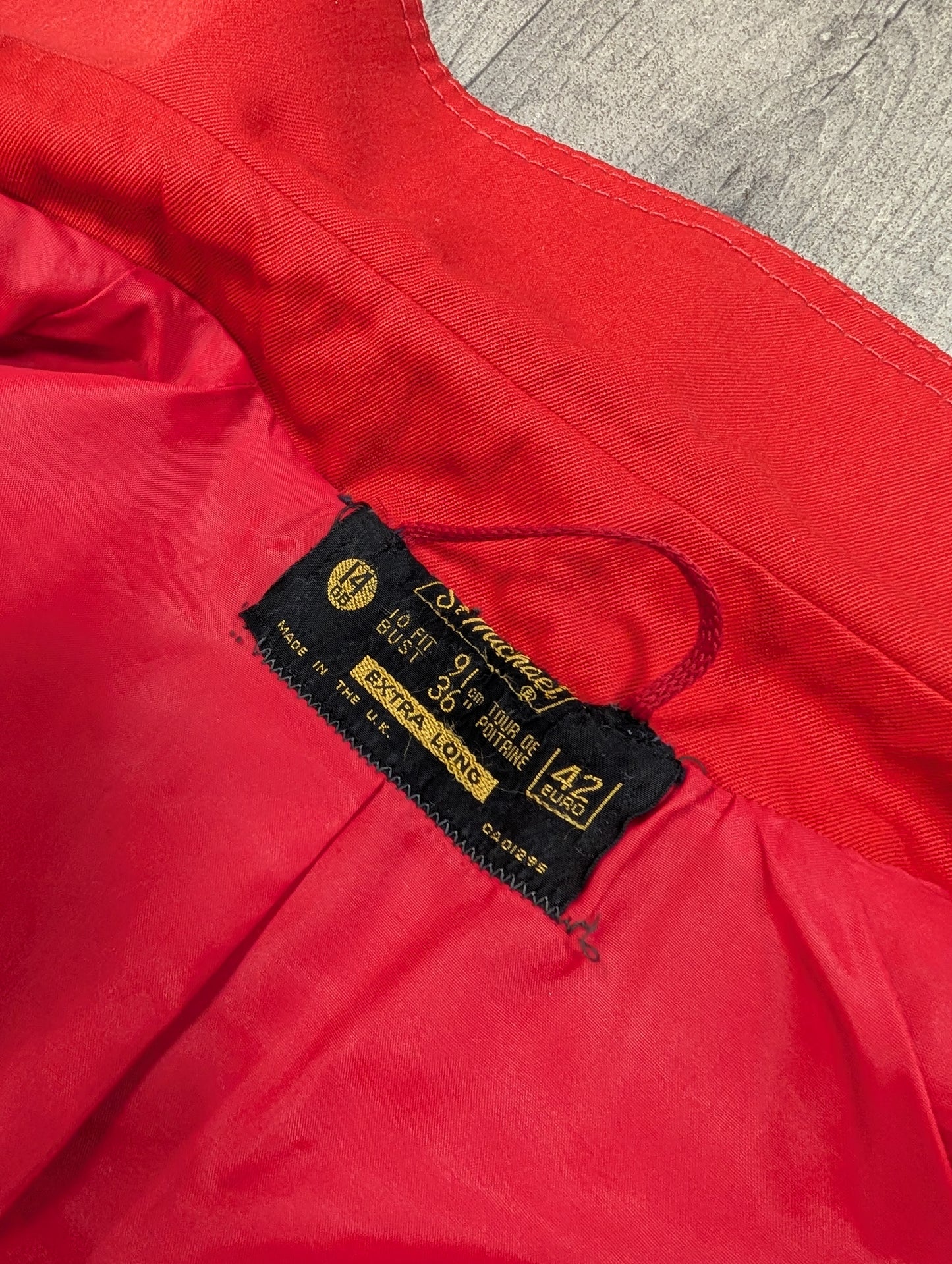 1970s St Michael red belted coat - S/M