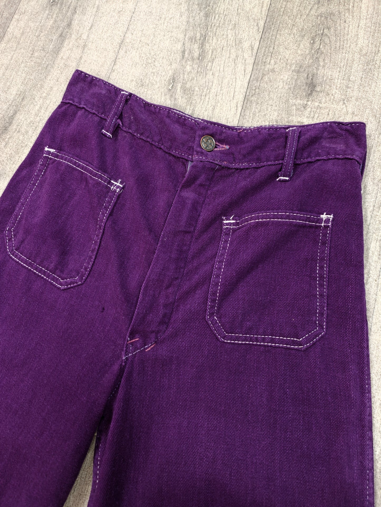 1970s Keynote purple flares - 26" waist