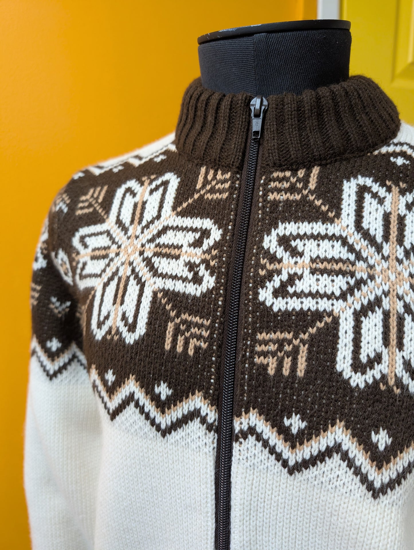 1970s St Michael acrylic zip up cardigan