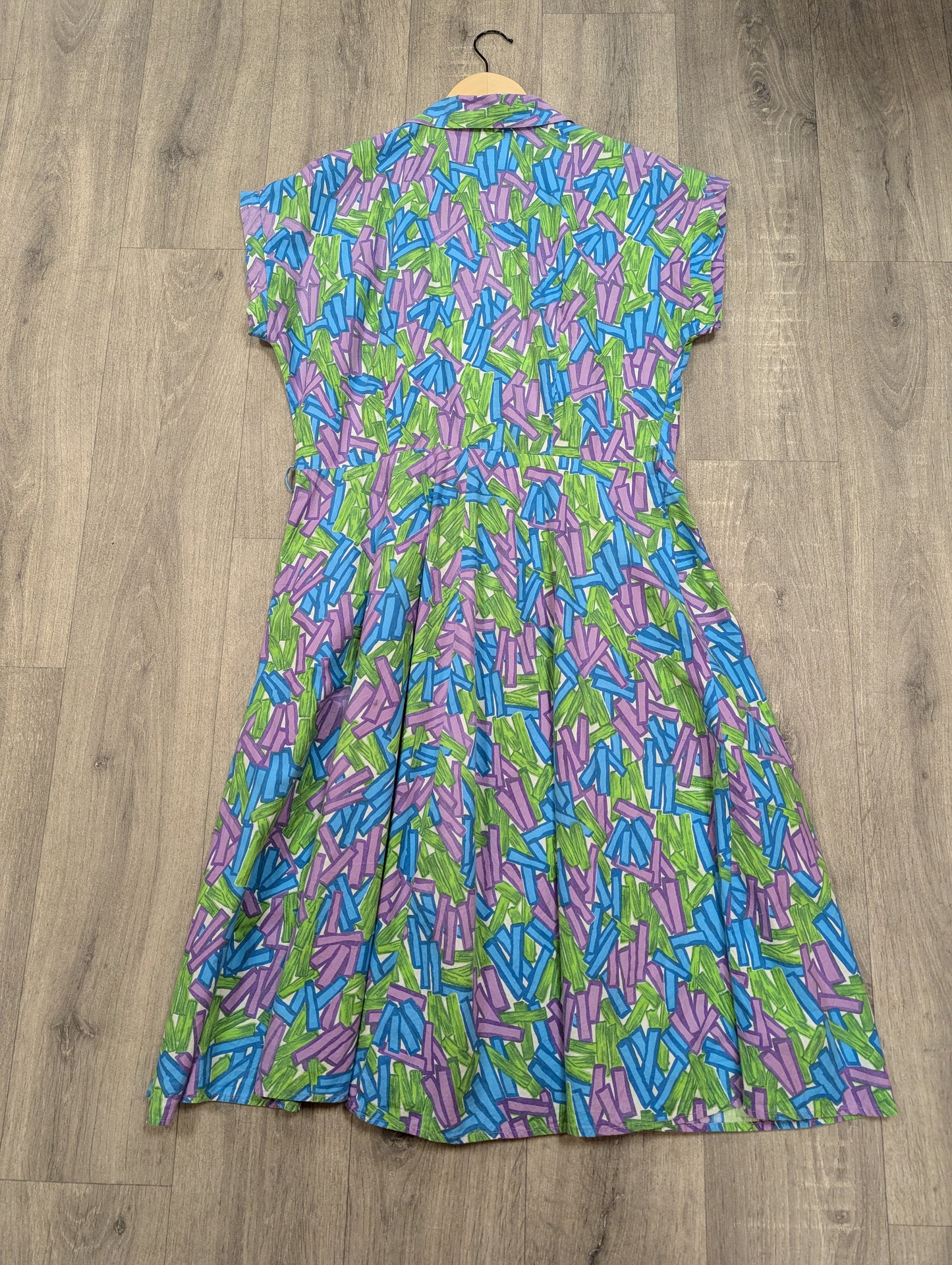 Early 1960s Kenrose cotton dress & belt - M/L/14/16