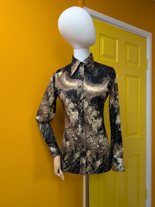 1970s Elite dagger collar shirt - S