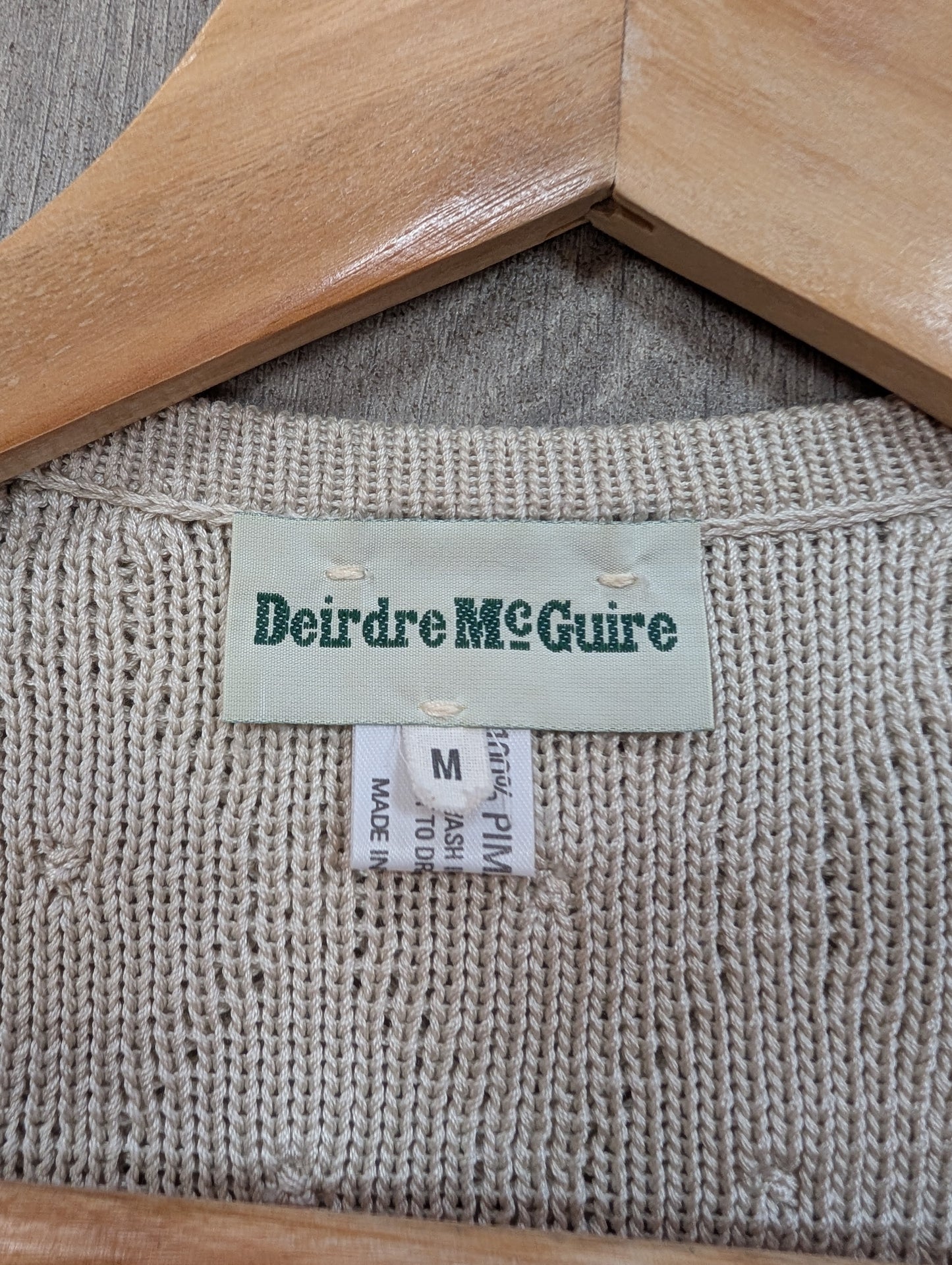 1990s Deirdre McGuire pima cotton cardigan