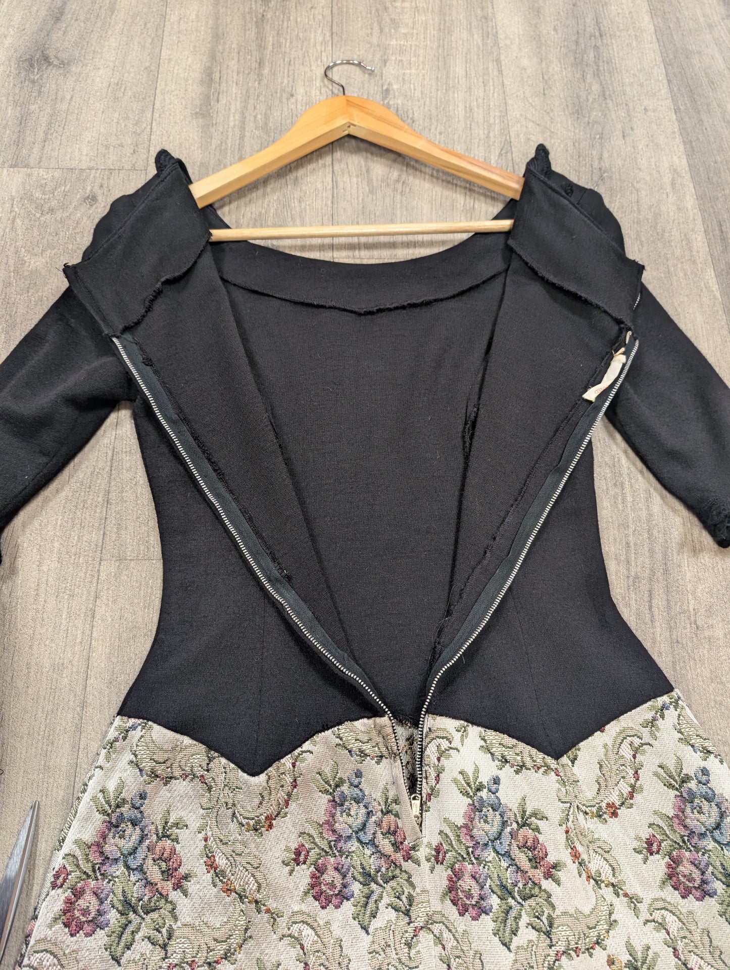 1960s dress with tapestry skirt - XS/6