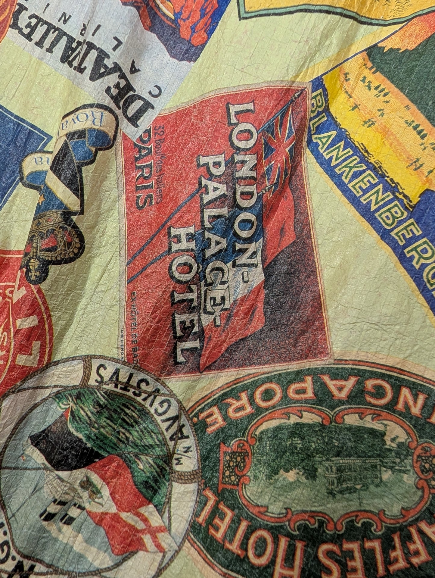 80s/90s Globe Traveller novelty print Tyvek jacket