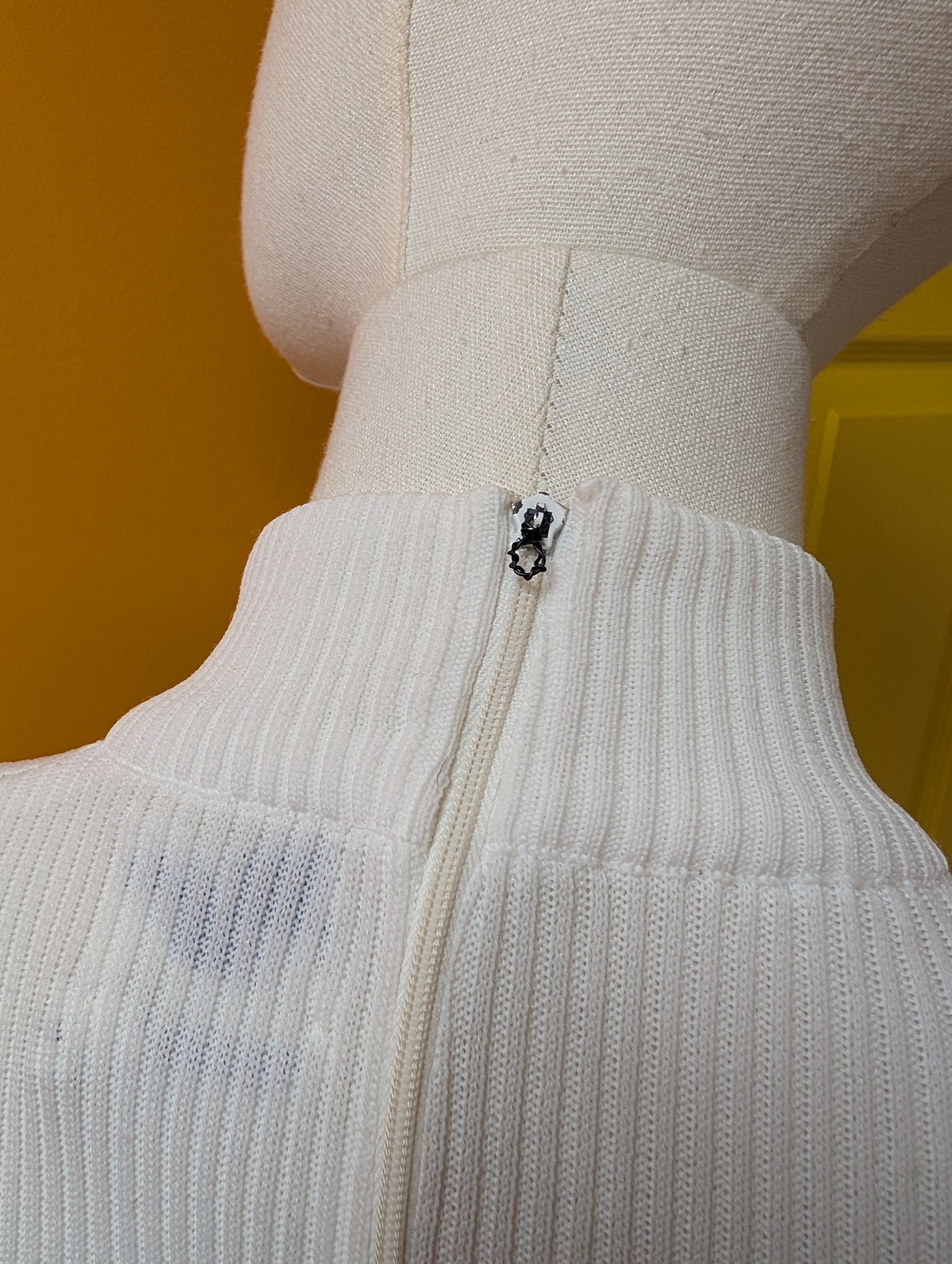 1970s Jersey Masters white bishop sleeve top