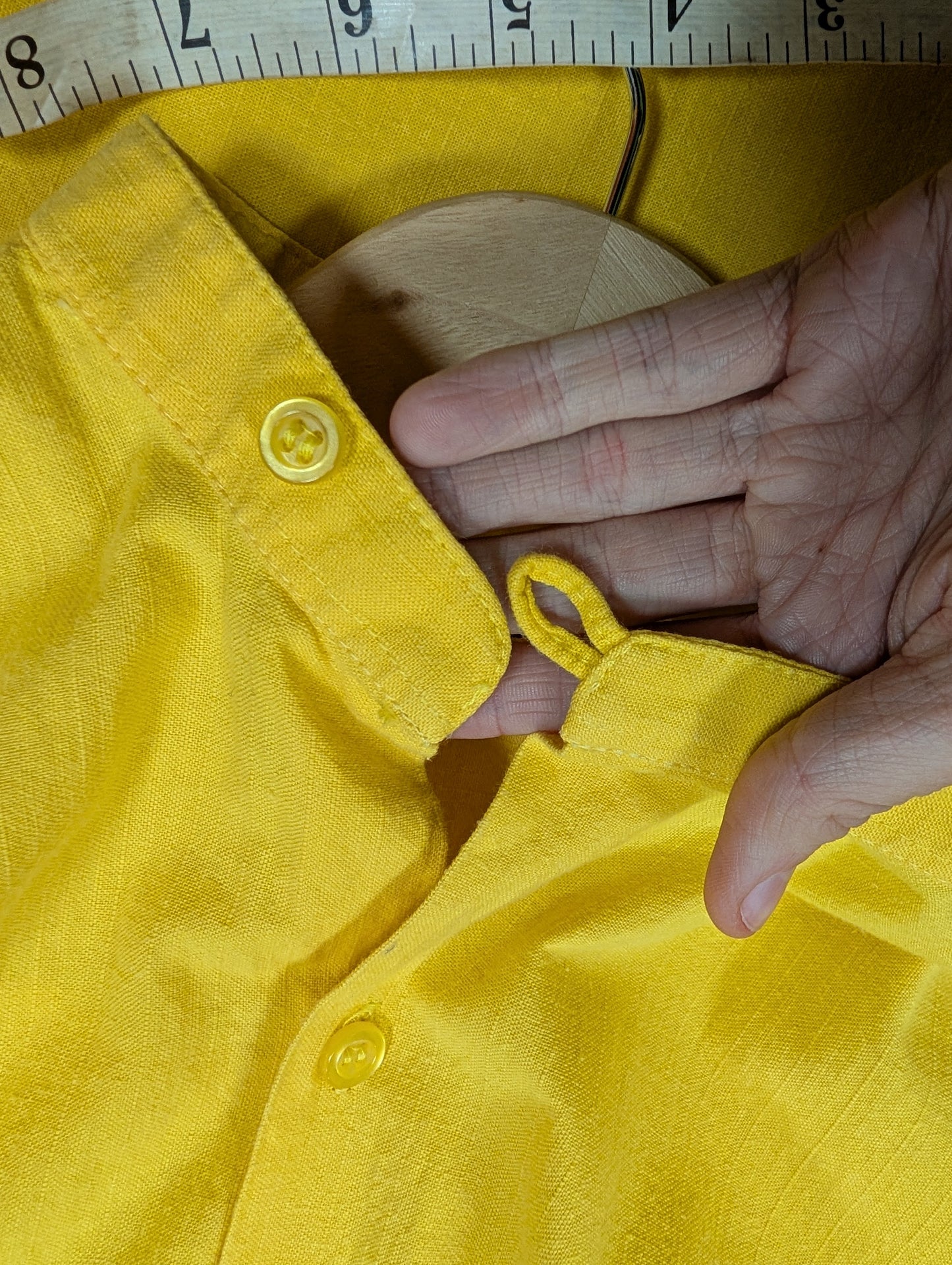 1970s Tapestry yellow cotton shirt