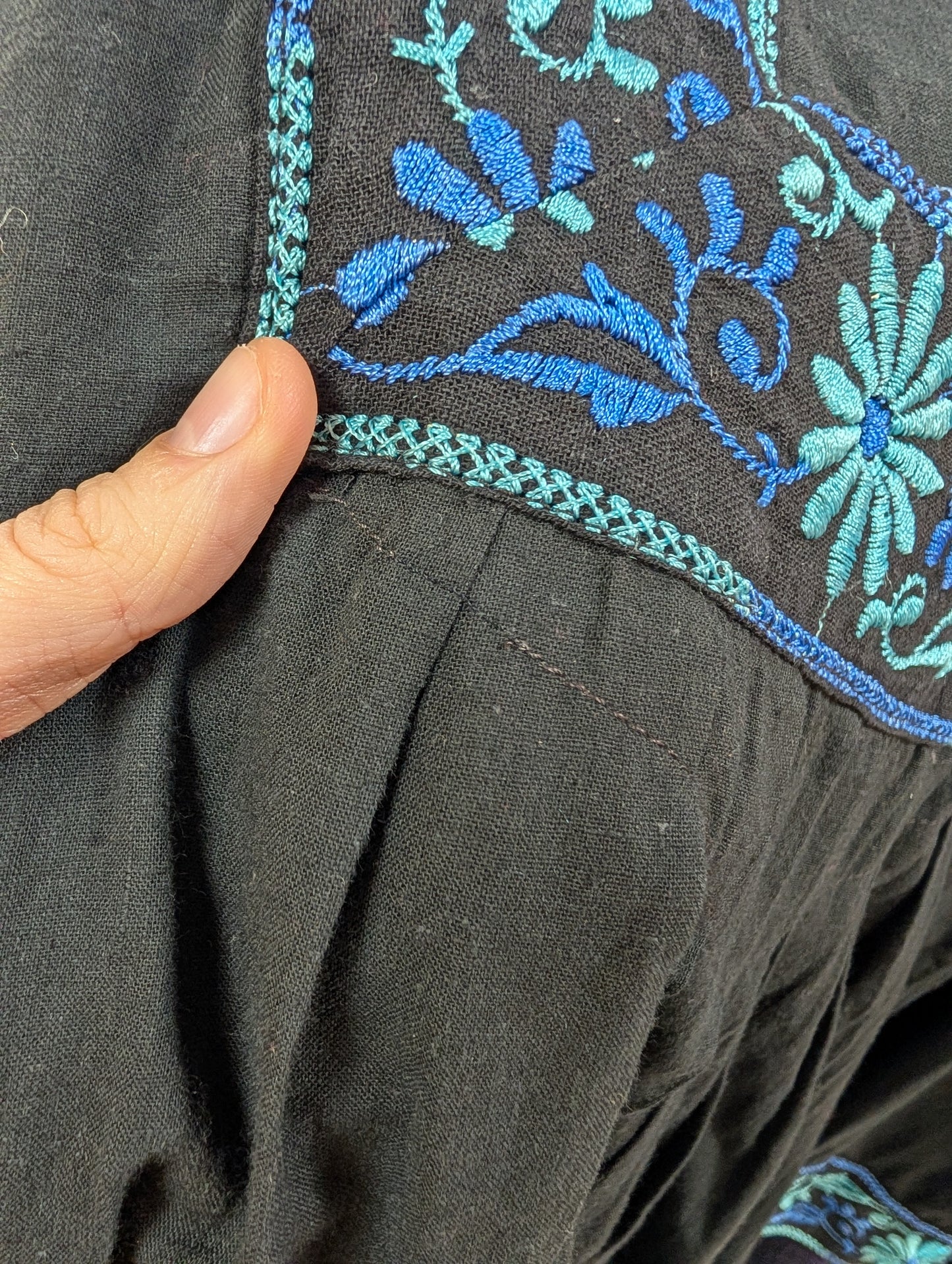 Al-Amal embroidered Indian cotton maxi dress - S/M