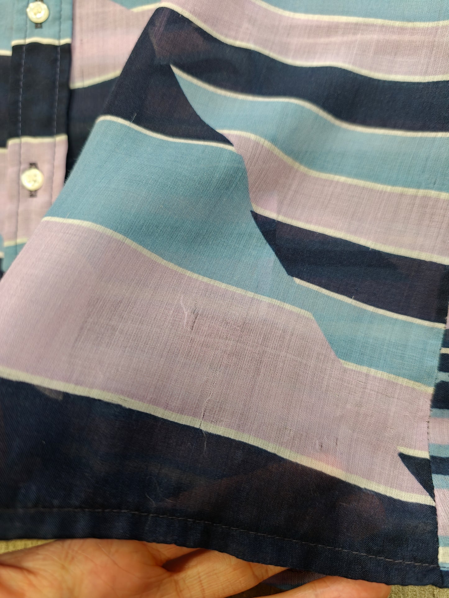 1970s Mark Roberts balloon sleeve shirt - S/M