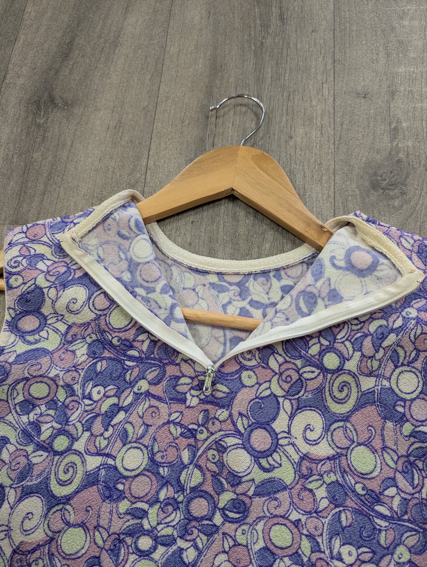 1960s psychedelic purple top - XS