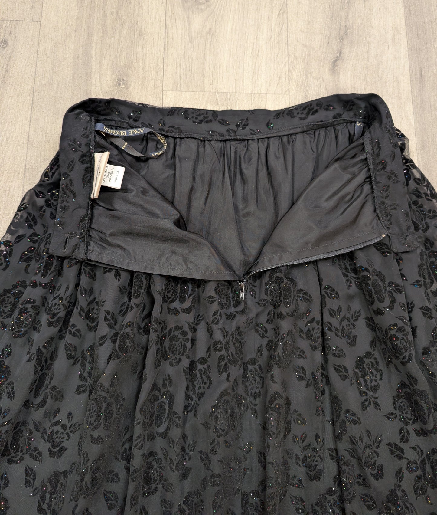 1980s Anne Brooks sparkly skirt - 28" waist