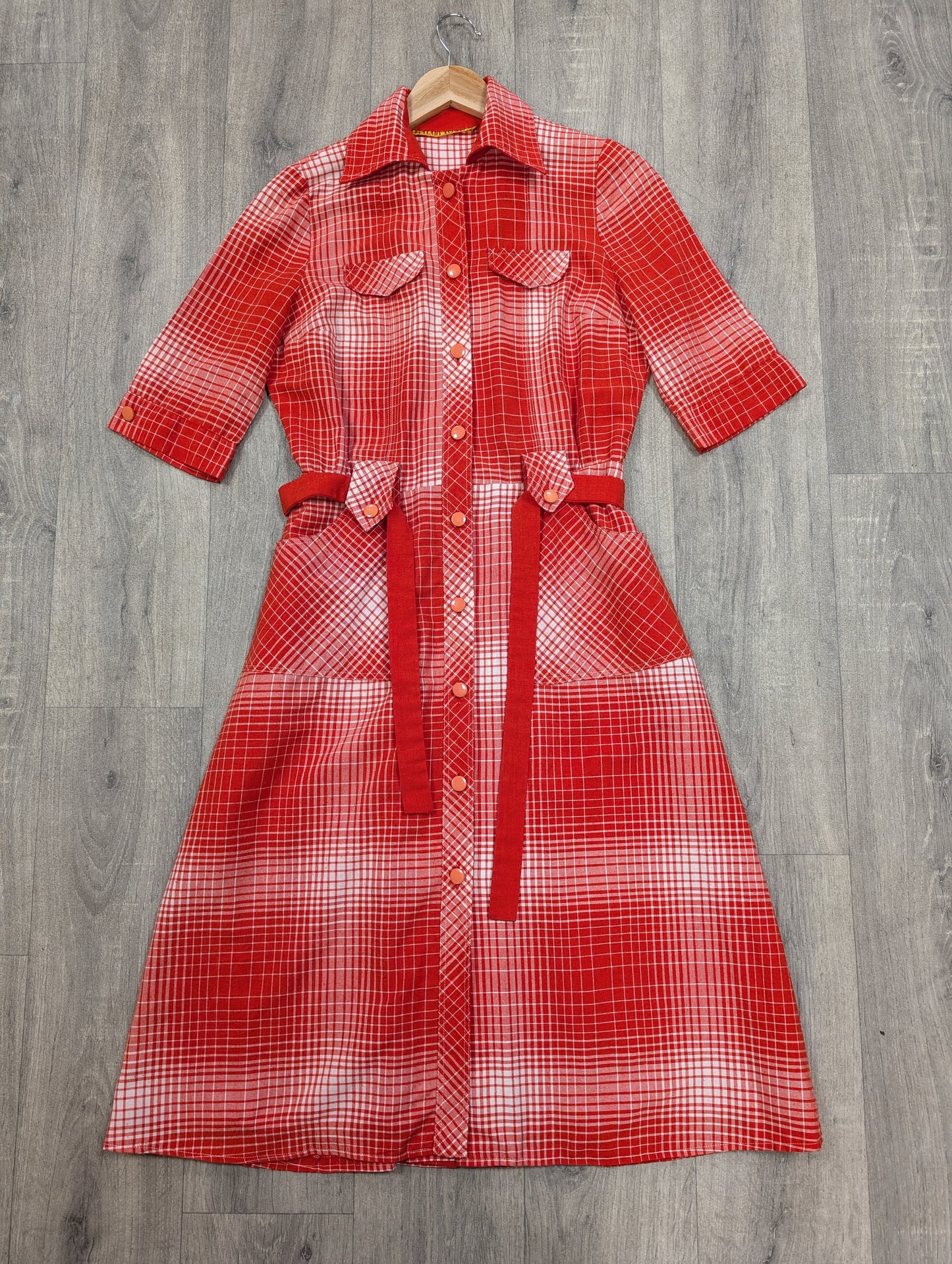 1970s Lady Ascot red dress - S/10