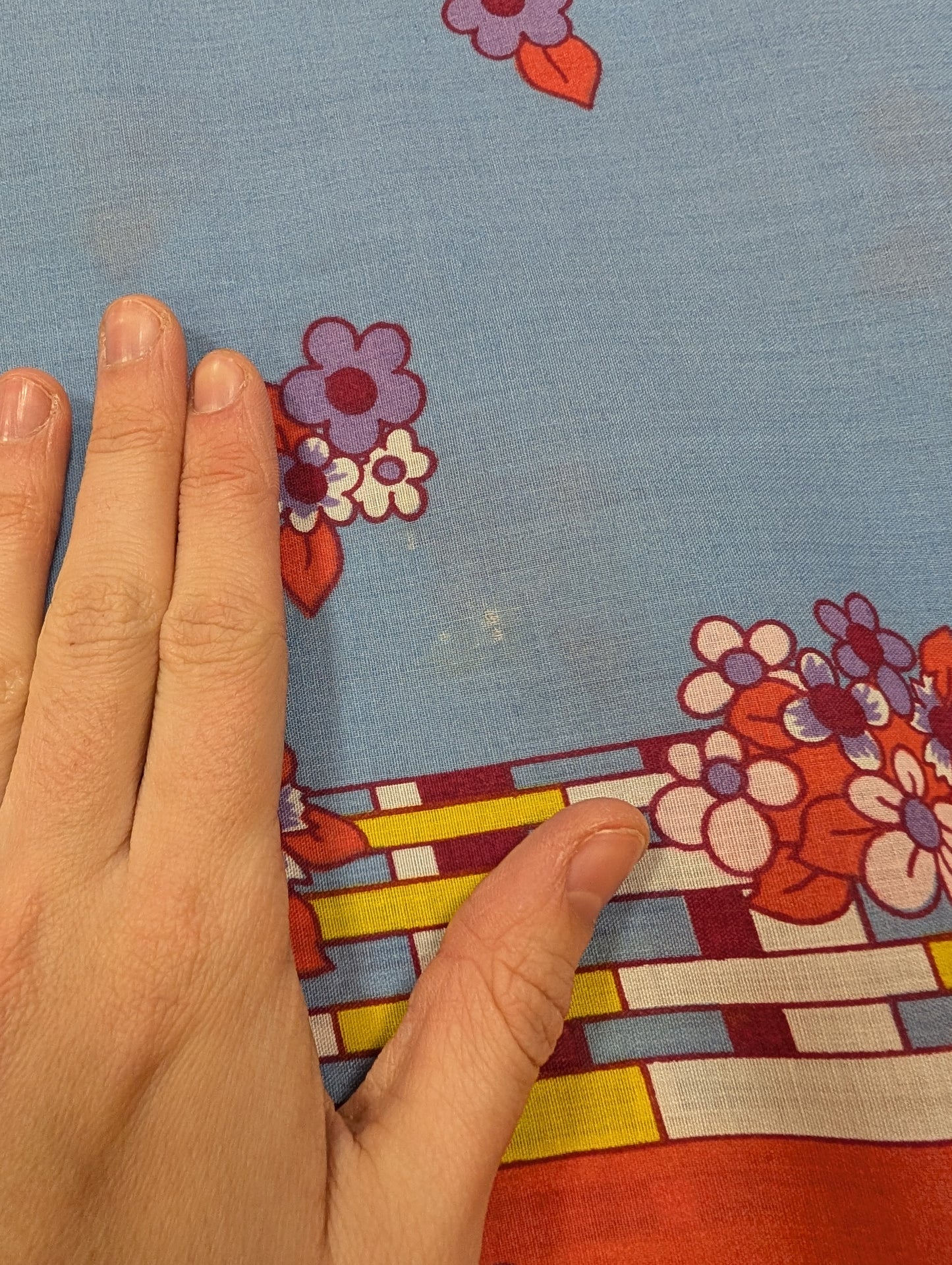 1970s novelty print maxi dress - M