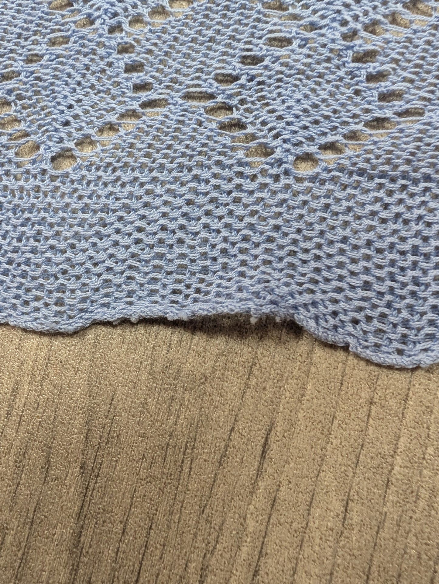 80s/90s Laura Ashley light blue cotton shawl/scarf