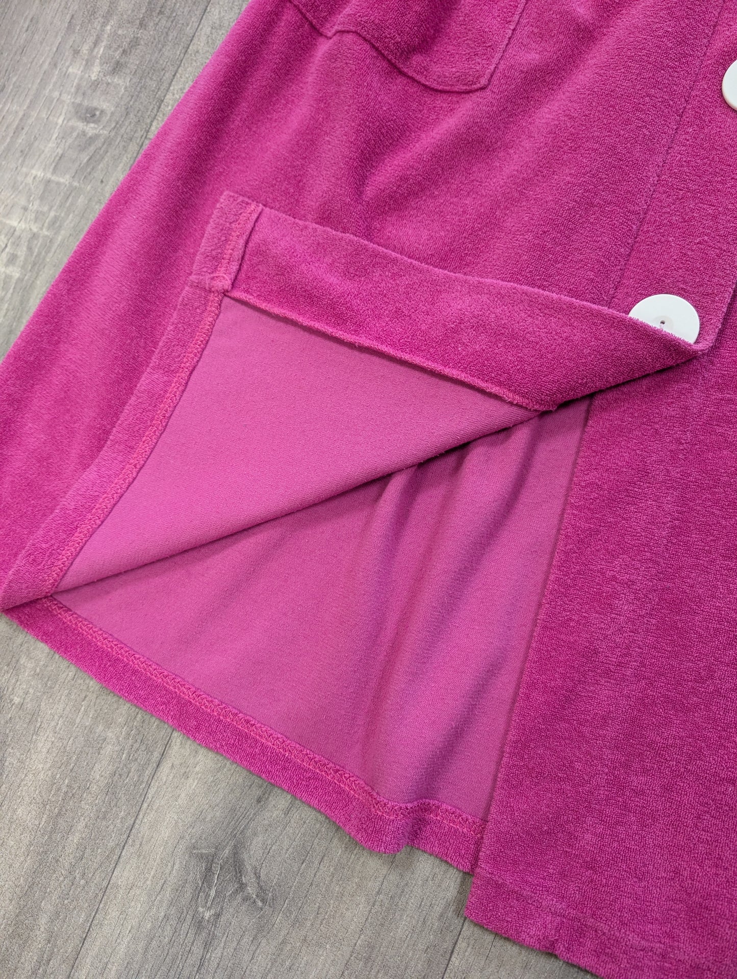 70s/80s Jersea of Sweden pink towelling skirt - 27" waist
