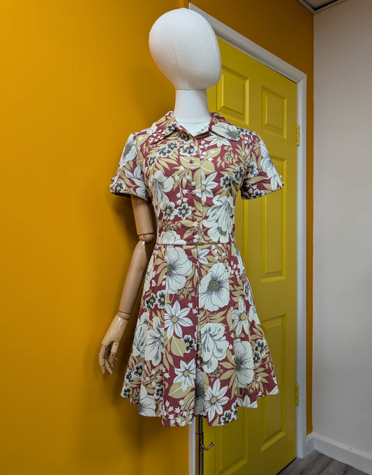 60s/70s floral dress - M/12