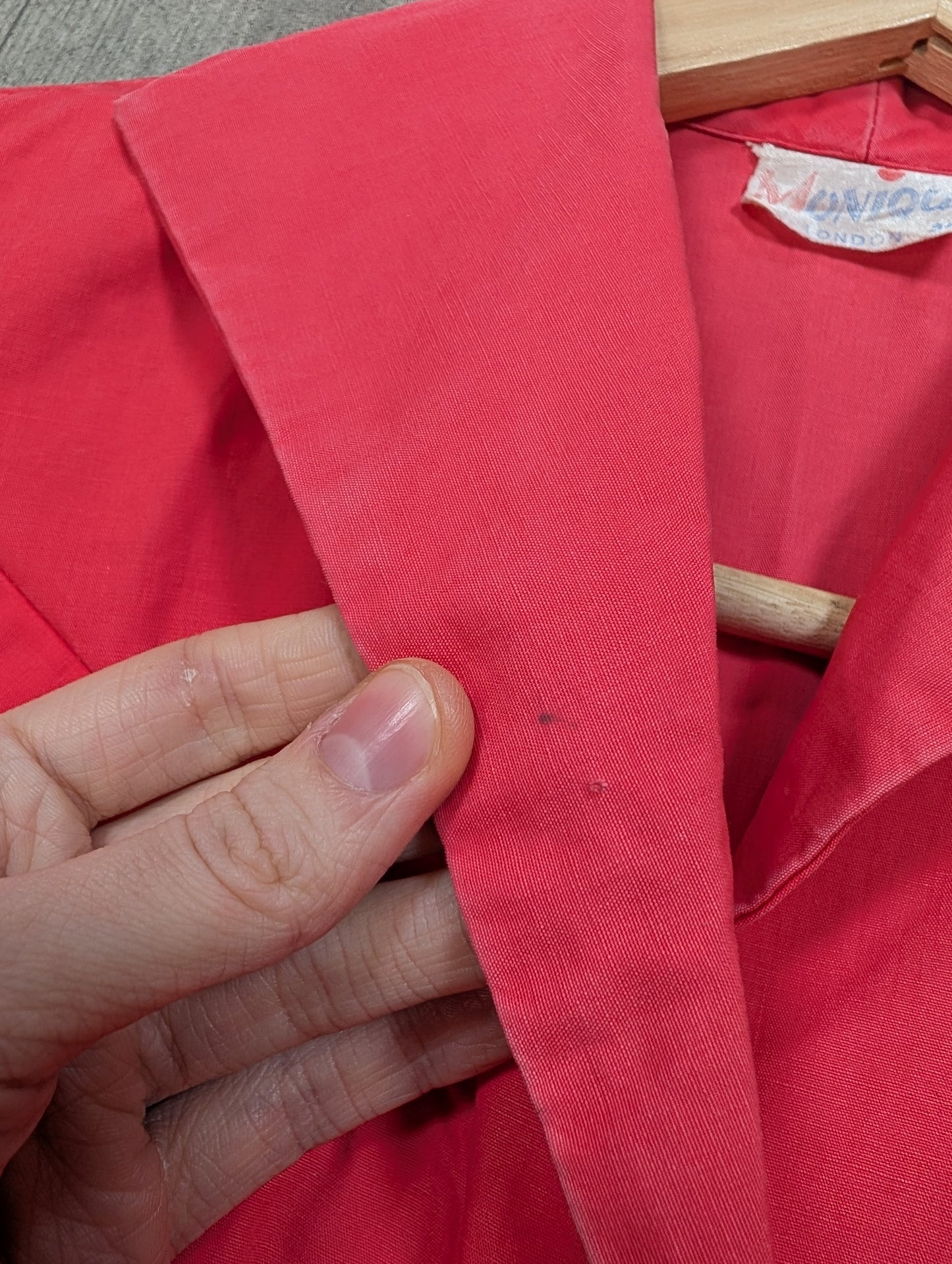 1950s Monique pink cotton blouse - S/M/10/12