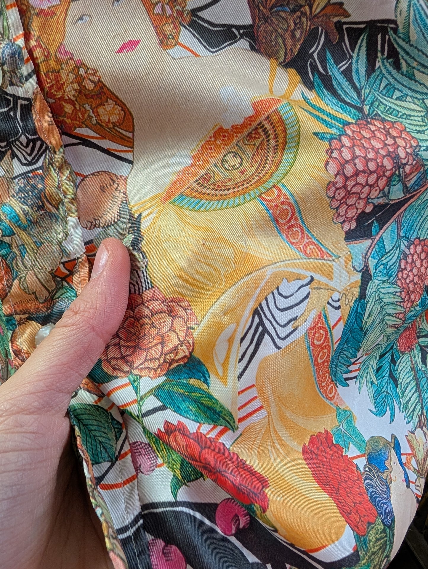 1970s Jason Earl novelty Alphonse Mucha print shirt