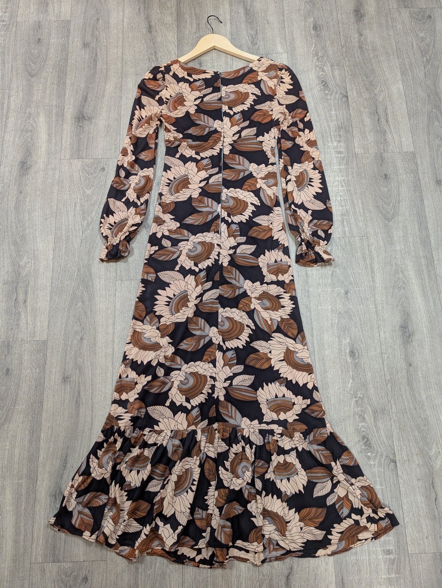 1970s Lewis Barnett floral dress - XS