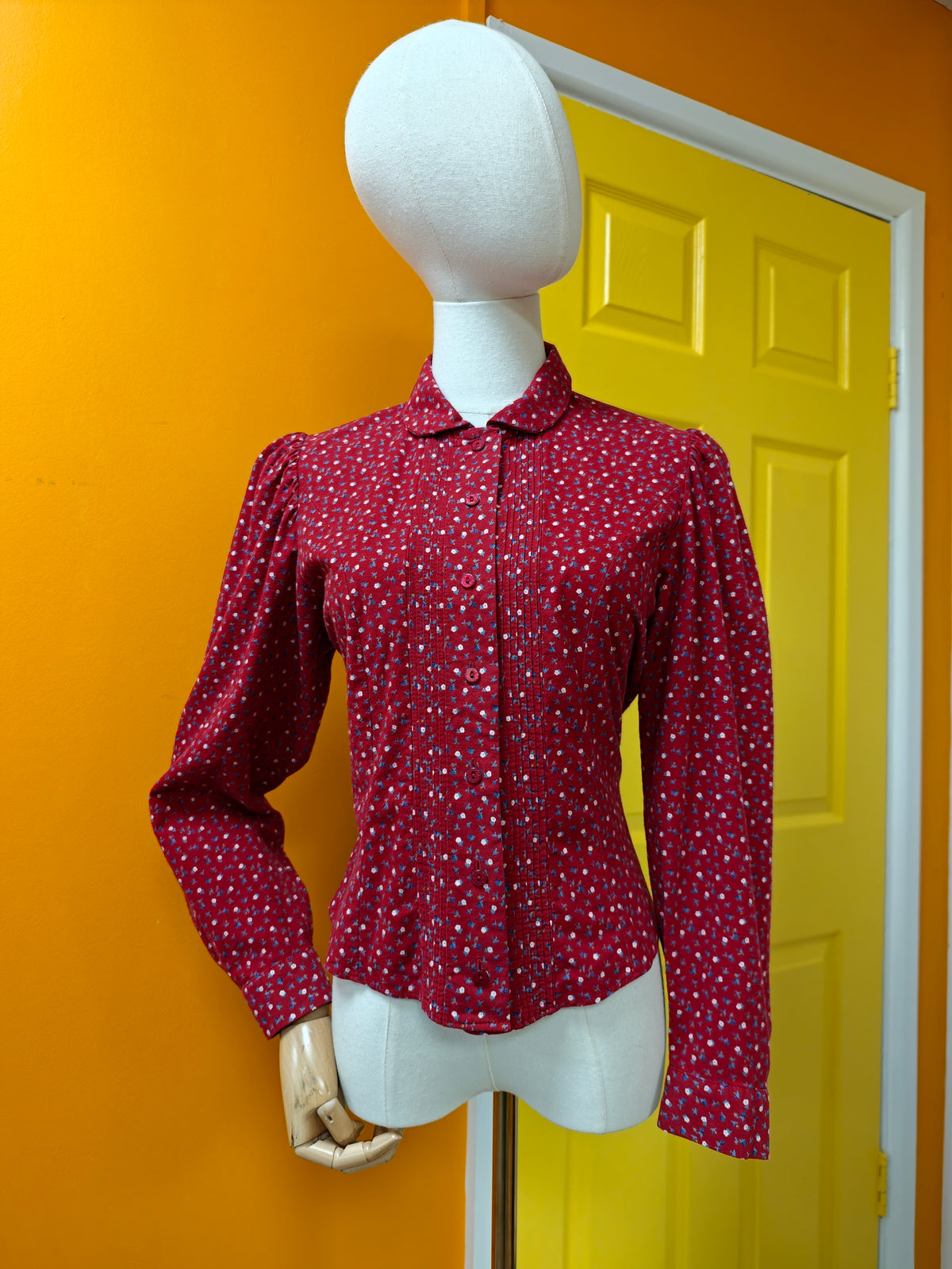 1980s St Michael cotton blouse - XS/S