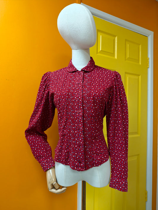 1980s St Michael cotton blouse - XS/S