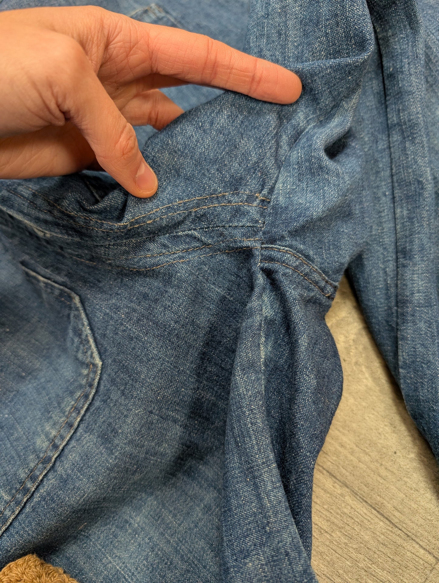 Epic 1970s Fred Roy denim jumpsuit - S/8/10