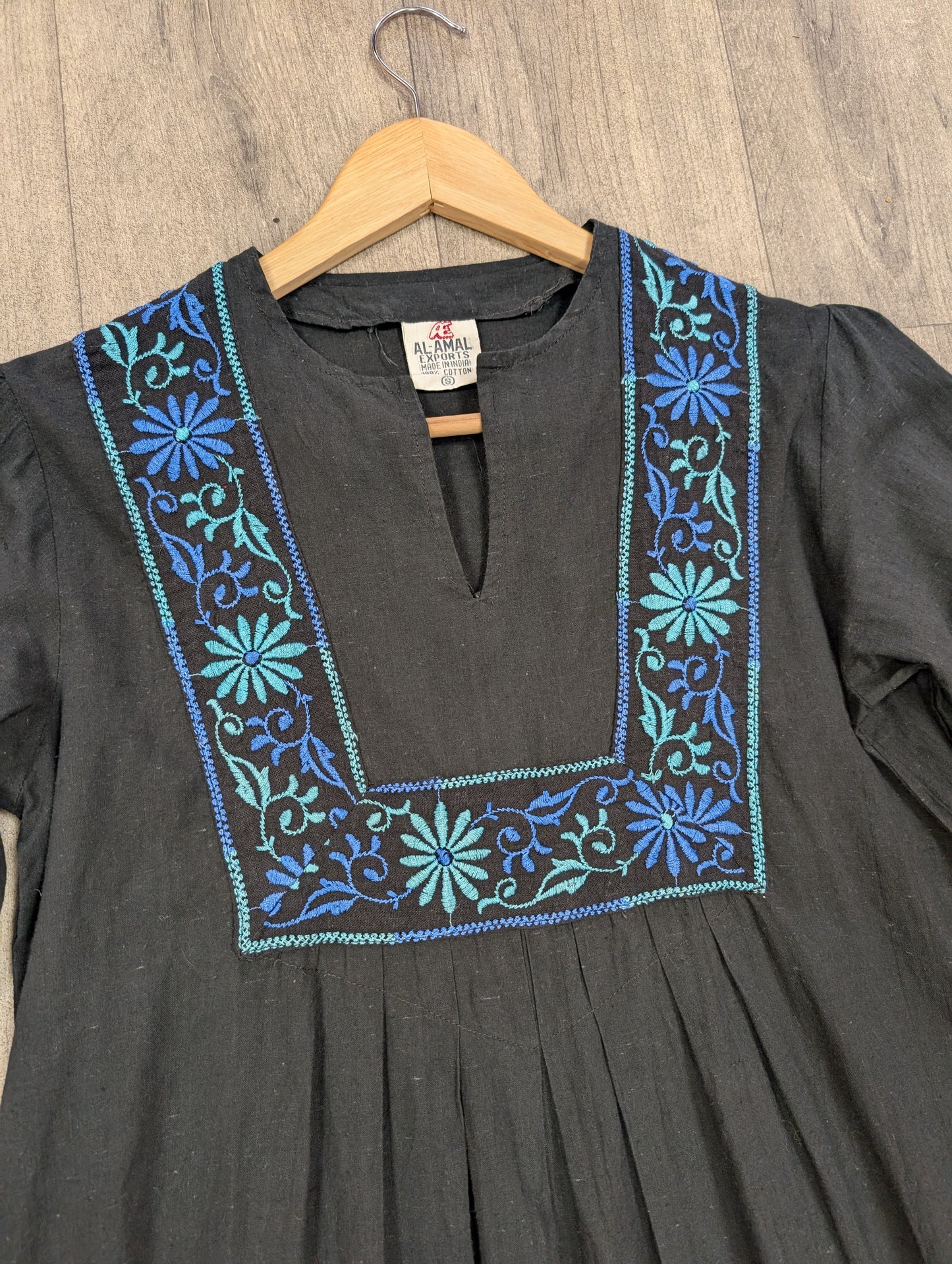 Al-Amal embroidered Indian cotton maxi dress - S/M