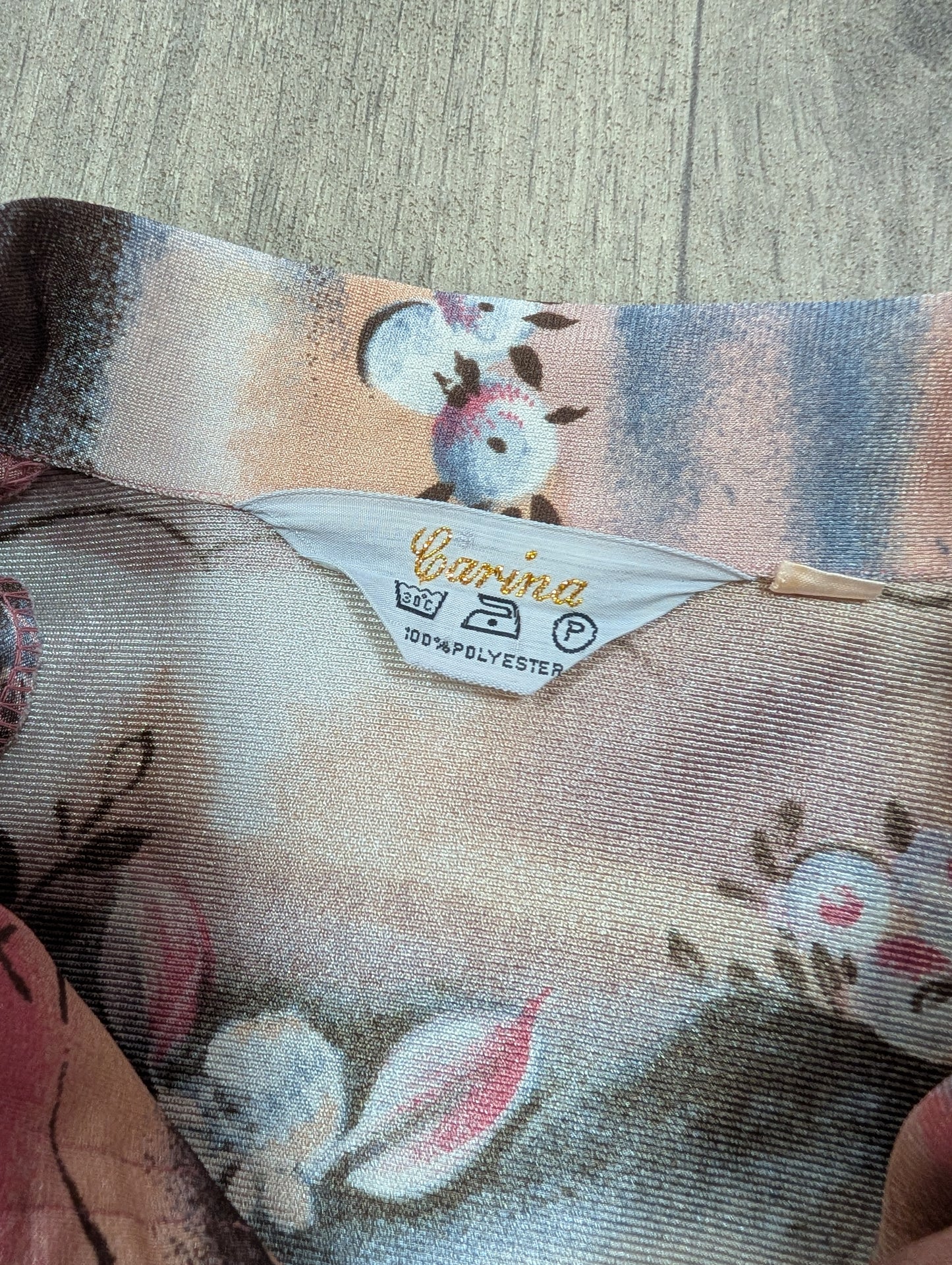 1970s floral print shirt - M