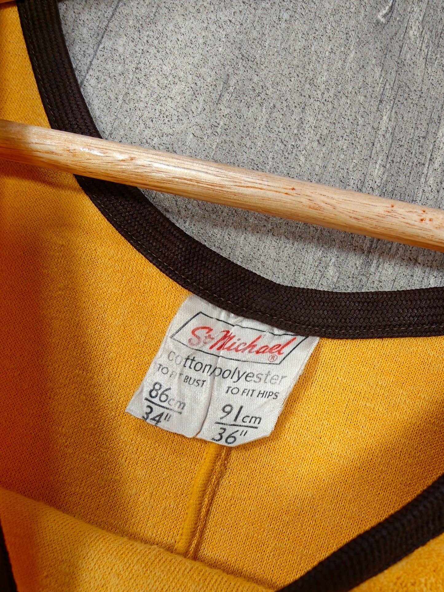St Michael yellow towelling dress - S/8/10