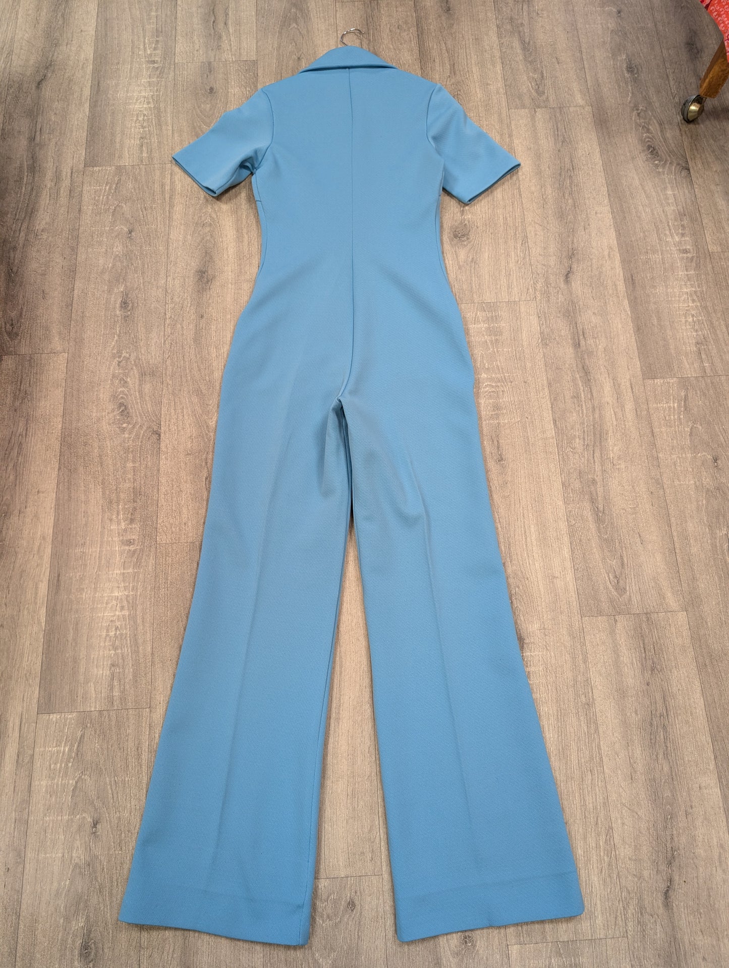 1970s blue belted jumpsuit - S/8