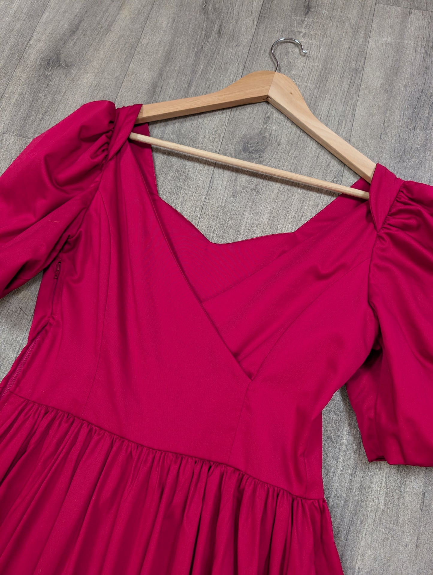 1980s Laura Ashley pink dress with belt - S/10