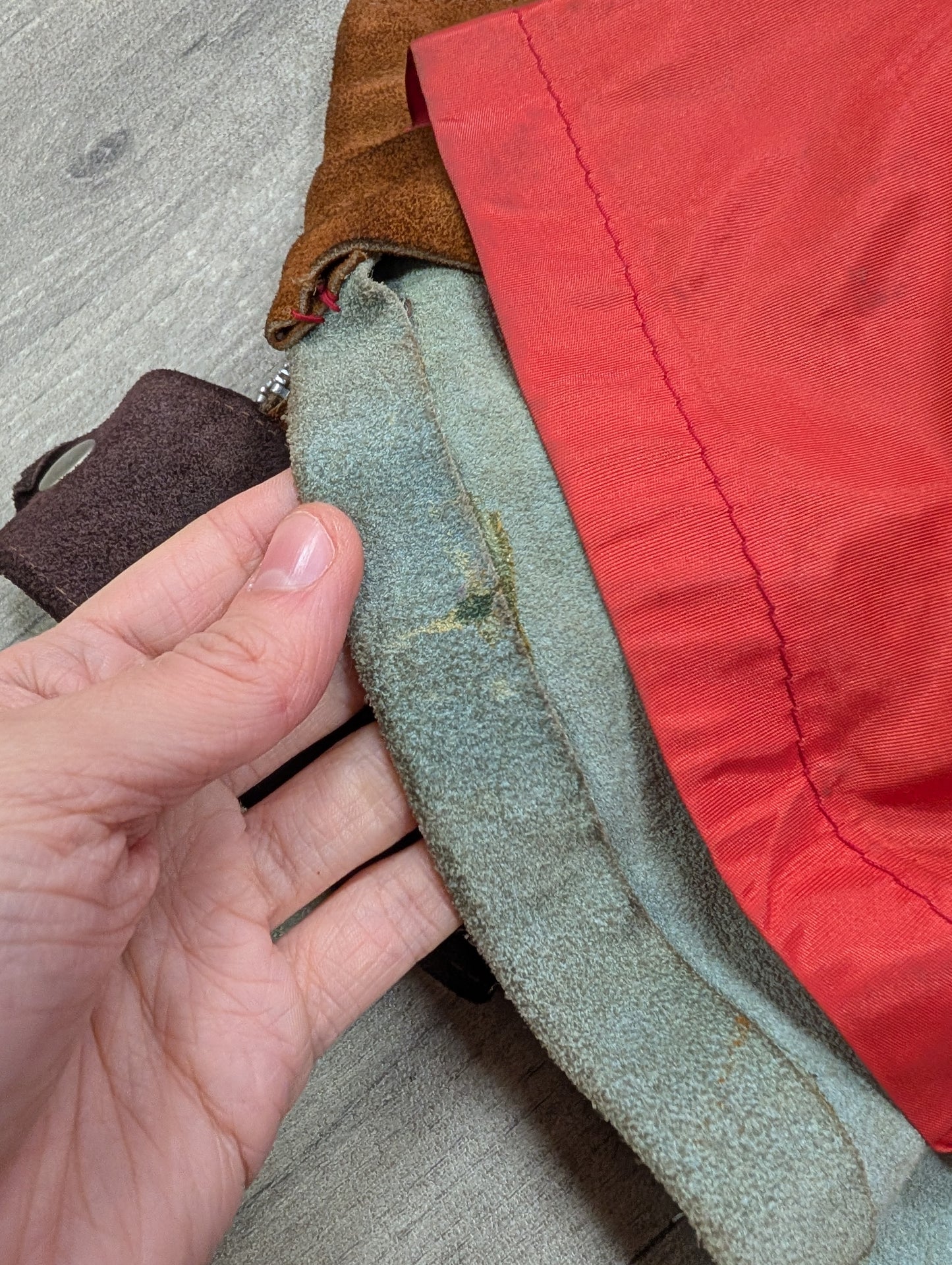 Epic 1970s colour block suede jacket - S/8