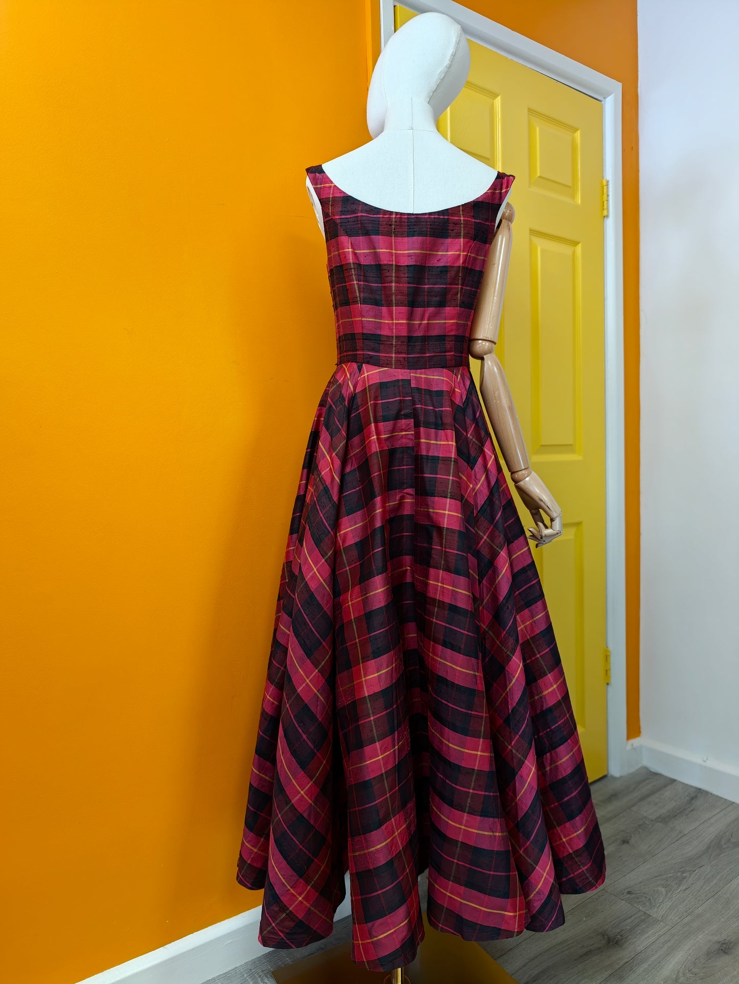 80s/90s Monsoon Twilight silk maxi dress - S/10