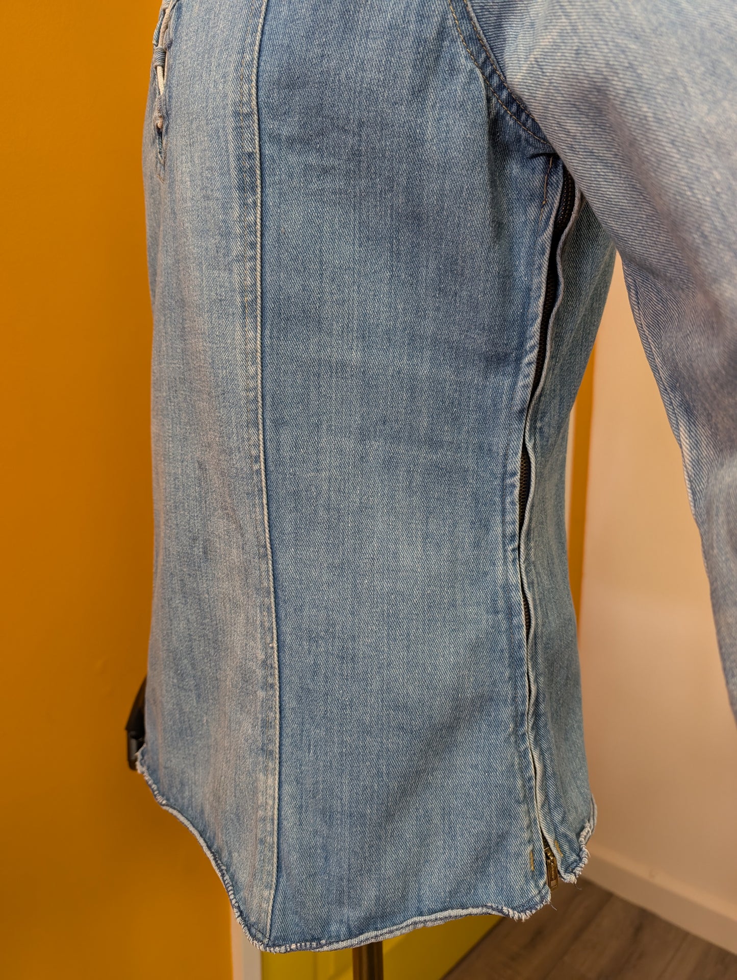 1970s Brittania lace up denim shirt