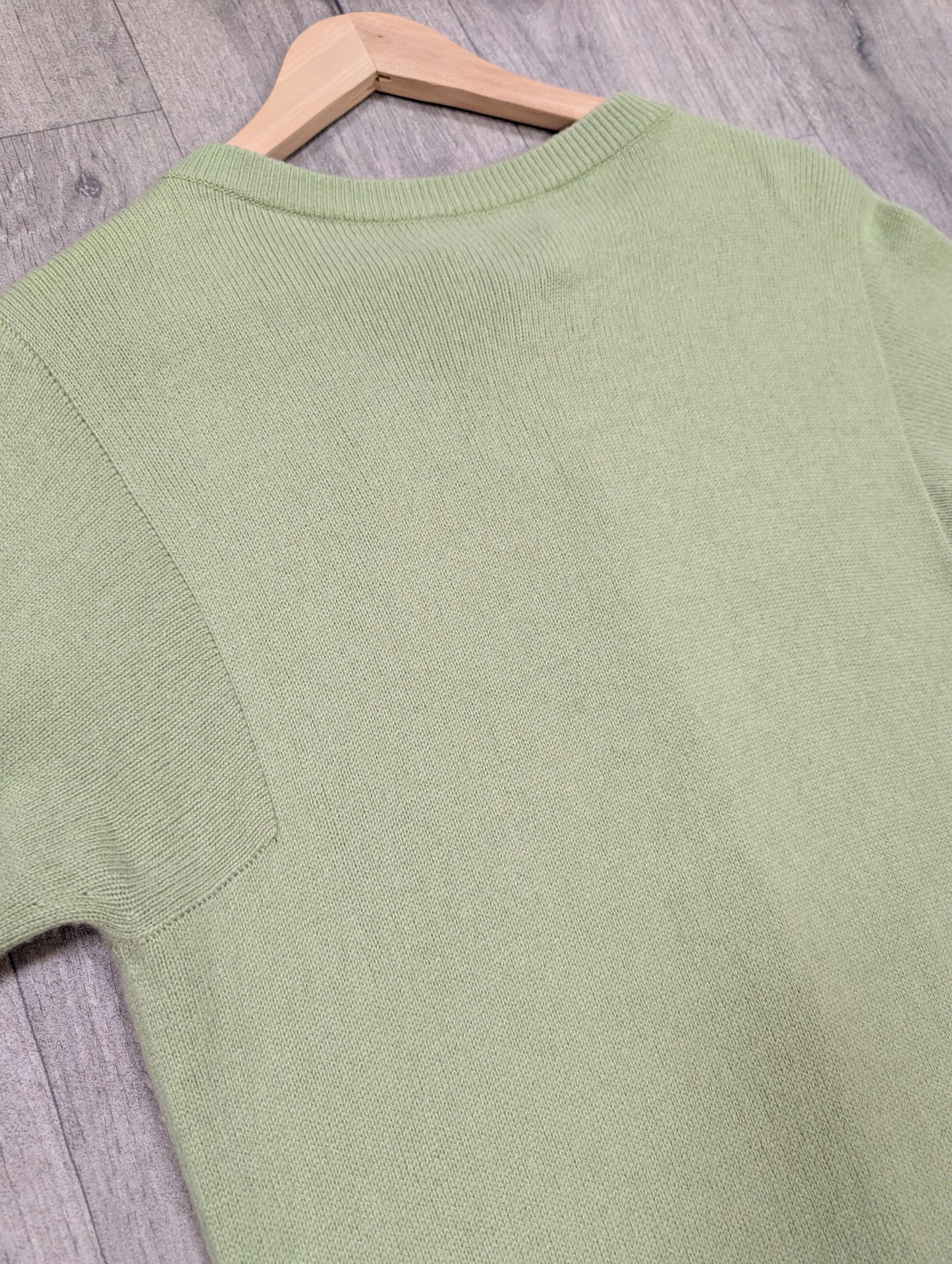 Gorgeous 1960s Bonnie Cashin Ballantyne cashmere long green cardigan