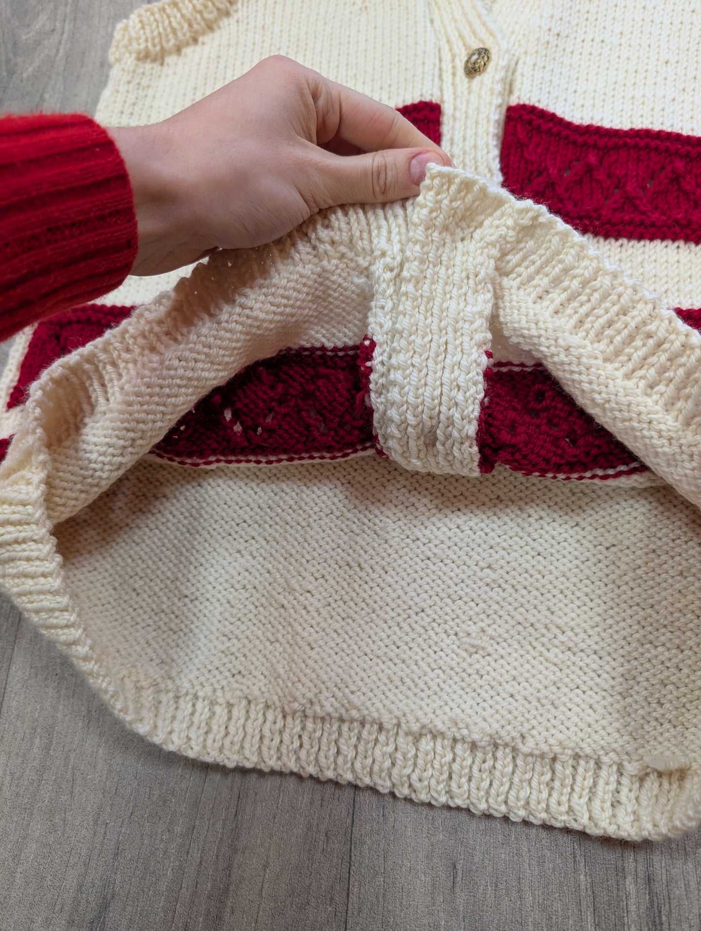 Hand knitted waistcoat/vest - S