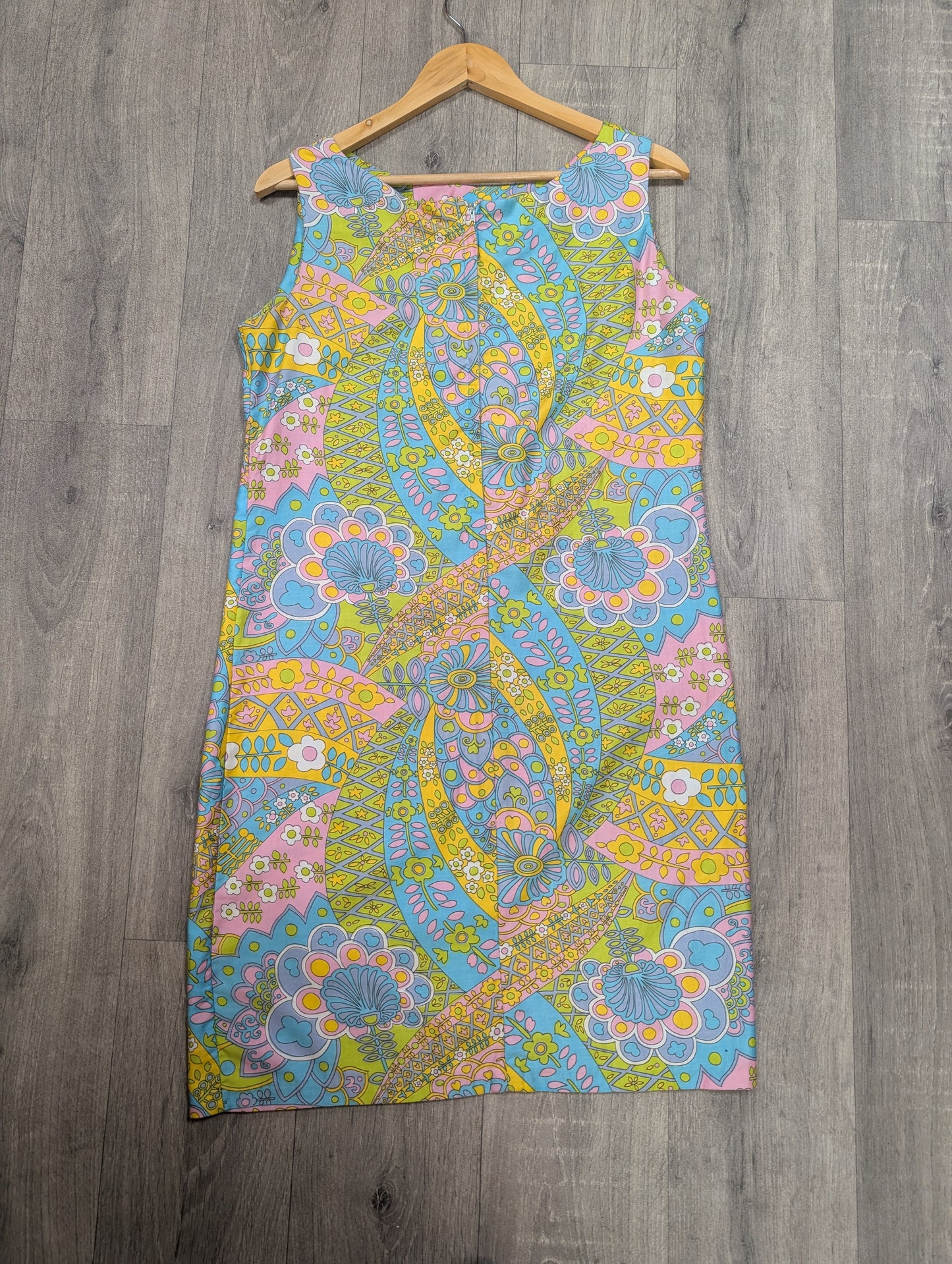 1960s Miss Holly psychedelic cotton dress - M