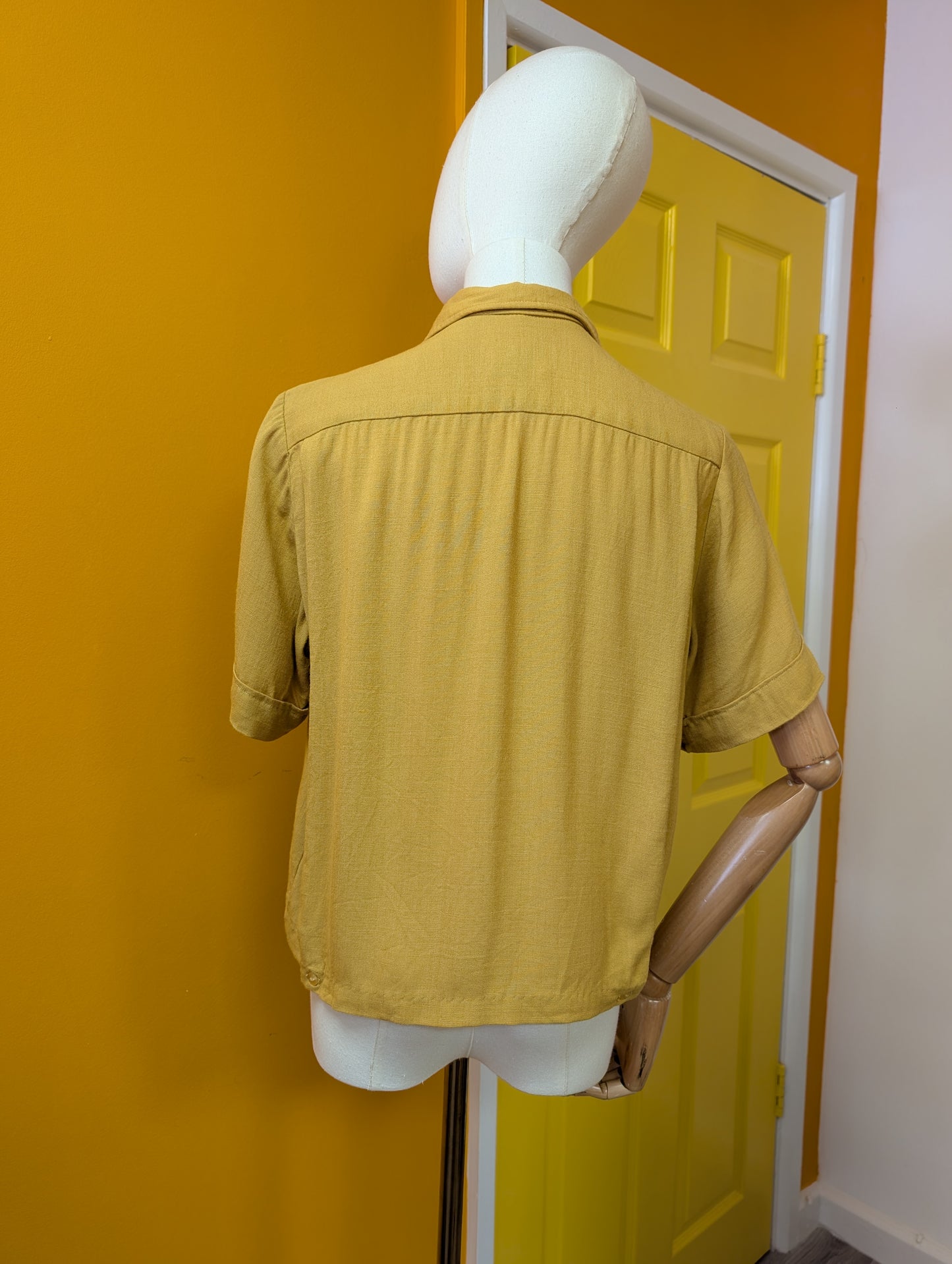 1950s Nat Nast rayon tiki bowling shirt