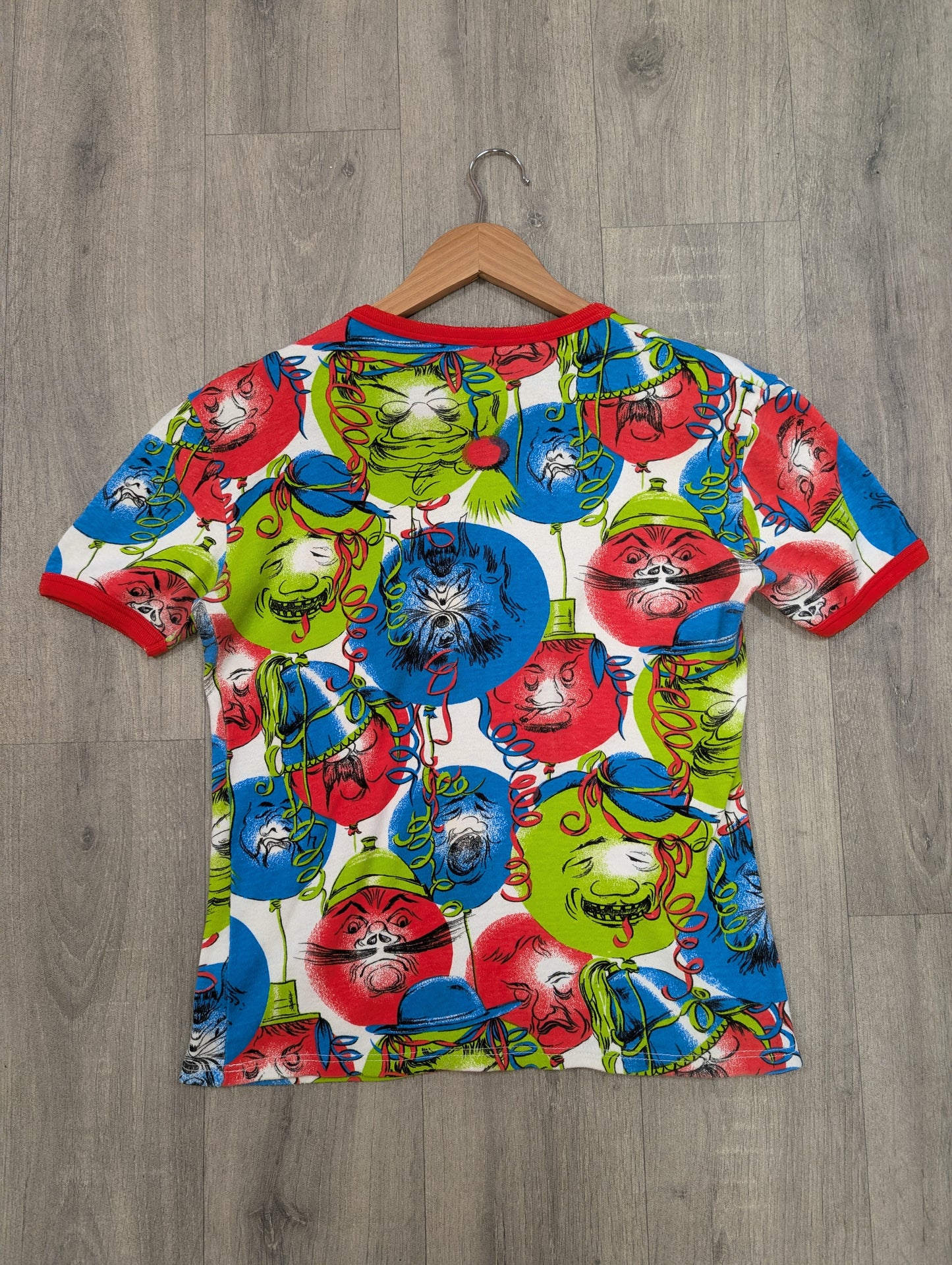 Crazy 1970s novelty balloon print t-shirt