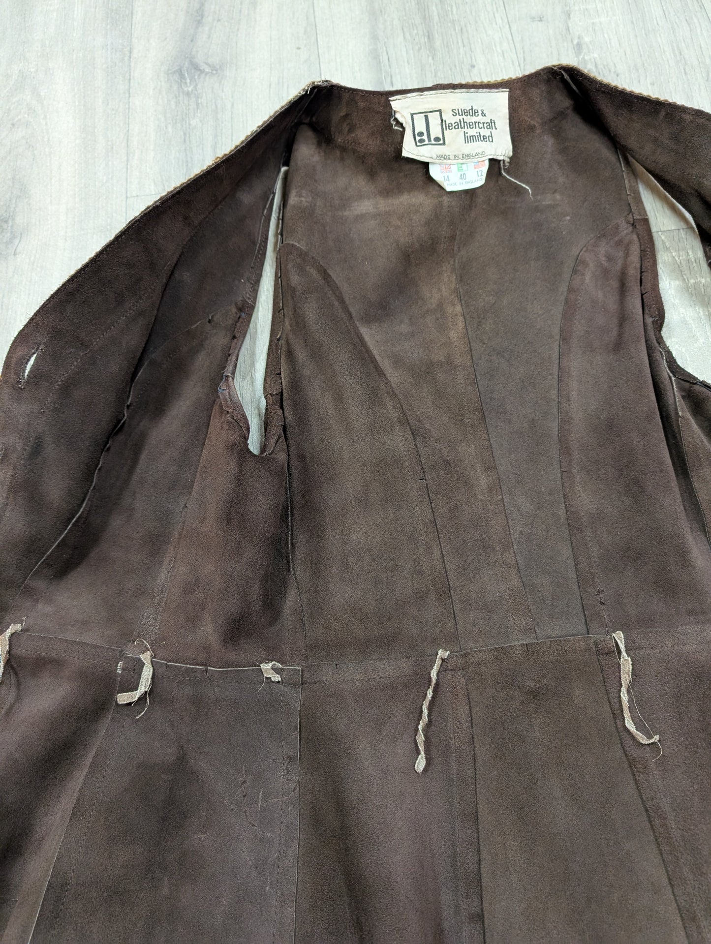 1970s Suede and Leathercraft dress - Size 8/10