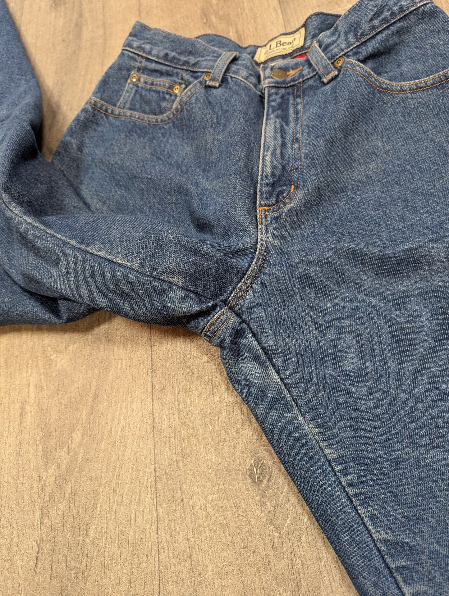 LL Bean flannel lined jeans - 27" waist