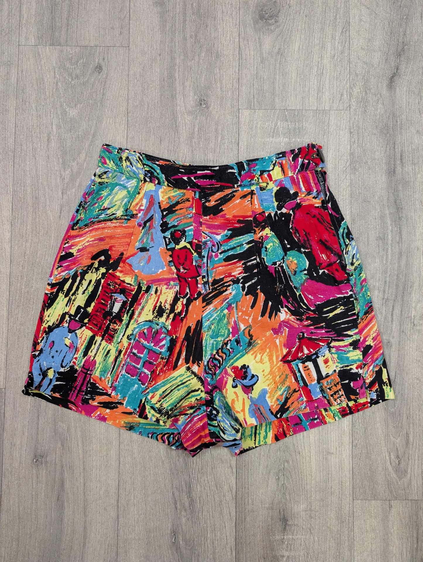 1950s novelty print shorts - 26" waist