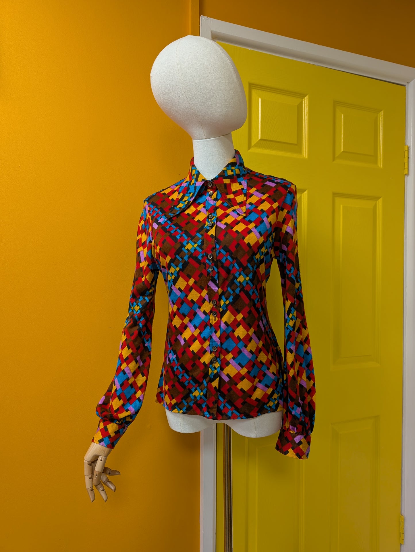 1970s St Michael dagger collar shirt - XS/S