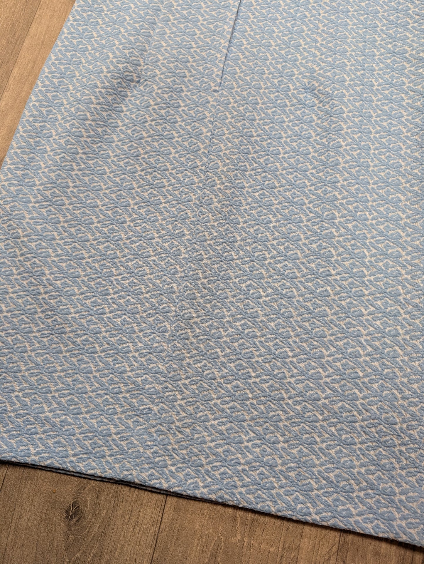 1960s blue crimplene dress - L/16