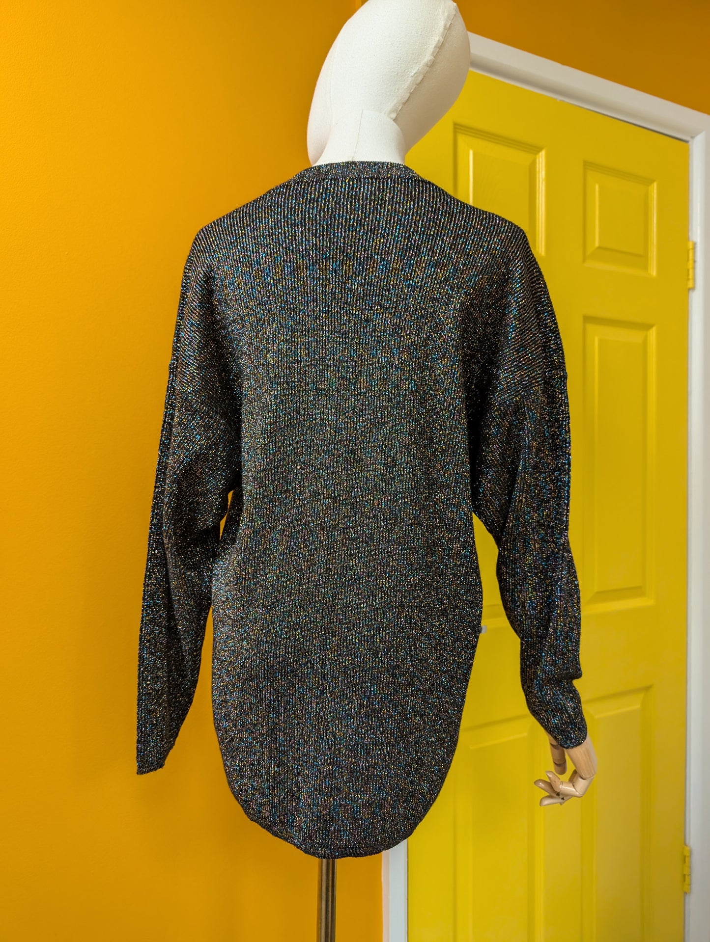 1980s Benetton sparkly wool blend jumper - M