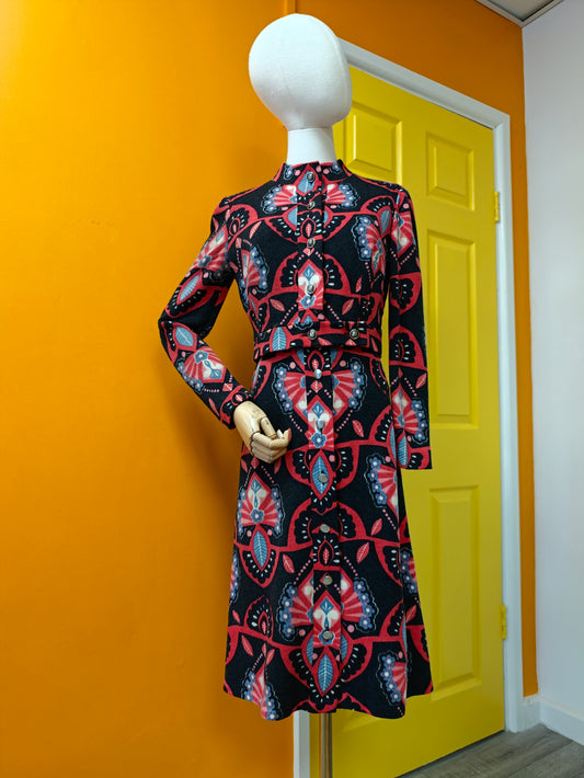 Gorgeous 1960s Eva Fisher couture wool skirt suit - S/8/10